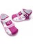 Ortopedik Kız Bebek ve Çocuk Sandaleti KBTKL2407 Fuşya Beyaz 24 6