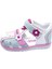 Ortopedik Kız Bebek ve Çocuk Sandaleti KBTKL2407 Beyaz Yeşil Pembe 23 4
