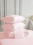 Line Pembe Pamuk Saten Çift Kişilik Nevresim Takımı Lastiksiz Çarşaflı 4 Parça Set 3