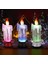 Yeşil LED Işıklı Pilli Mum Altı Gümüş Renk Noel Süsleme Gece Lamba Aydınlatma 13,5x8,5cm 1 Adet 5
