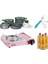 seramik pro portatif kamp ocağı pembe+ 4'lü tencere seti + çkb(out-1350-m) + 3 evolite 227 gr gaz kartuşu evo-008-d6 1