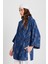 Kadın Indigo Jakar Desenli Kot Kimono Ceket 29151 1