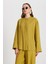 Kadın Yağ Yeşili %100 Modal Alt/üst Gömlek ve Pantolon Takım 29137 5