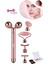 Titreşimli Rose Pembe Quartz Taşı 3d Yüz Masaj Silindiri 4