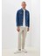 Erkek Düğmeli Likralı Slim Fit Kot Ceket 4