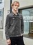 Erkek Düğmeli Likralı Slim Fit Kot Ceket 4