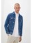 Erkek Düğmeli Likralı Slim Fit Kot Ceket 1