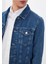 Erkek Düğmeli Likralı Slim Fit Kot Ceket 3