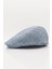 Erkek Mavi Kasket Keten Yazlık Flat Cap Şapka 2