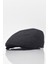Erkek Düz Pamuklu Siyah Flat Cap Kasket 2