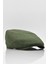 Erkek Düz Pamuklu Yeşil Flat Cap Kasket 1
