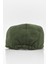 Erkek Düz Pamuklu Yeşil Flat Cap Kasket 3