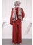 Haki Bel Bağlamalı Modal Kimono Pantolonlu Takım 3