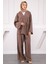 Vizon Bel Bağlamalı Modal Kimono Pantolonlu Takım 2