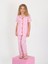Kız Çocuk Kısa Kollu Düğmeli %100 Pamuklu Pijama Takımı Sera 3