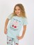 Kız Çocuk Kısa Kollu %100 Pamuklu Pijama Takımı Cherry 1