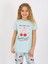 Kız Çocuk Kısa Kollu %100 Pamuklu Pijama Takımı Cherry 3