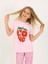 Kız Çocuk Kısa Kollu %100 Pamuklu Pijama Takımı Cute Love 2