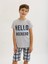 Erkek Çocuk Kısa Kollu Kapri %100 Pamuklu Pijama Takımı Hello Weekend 1