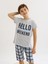 Erkek Çocuk Kısa Kollu Kapri %100 Pamuklu Pijama Takımı Hello Weekend 3