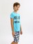 Erkek Çocuk Kısa Kollu Kapri %100 Pamuklu Pijama Takımı Hello Weekend 1