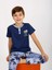 Erkek Çocuk Kısa Kollu Düğme Detaylı %100 Pamuklu Pijama Takımı The Palm 1