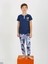 Erkek Çocuk Kısa Kollu Düğme Detaylı %100 Pamuklu Pijama Takımı The Palm 2