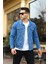 Erkek Slim Fit Denim Kot Ceket 2