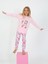 Kız Çocuk Uzun Kollu %100 Pamuklu Pijama Takımı Star Love Toz Pembe 3