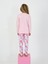 Kız Çocuk Uzun Kollu %100 Pamuklu Pijama Takımı Star Love Toz Pembe 4