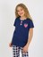 Kız Çocuk Kısa Kollu Düğme Detaylı %100 Pamuklu Pijama Takımı Special Love 5