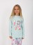 Kız Çocuk Uzun Kollu %100 Pamuklu Pijama Takımı Star Love Mint 4