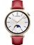 Huawei Watch Gt4 41MM Ile Uyumlu Starlight Gold Metal Tokalı Deri Zarif Şık Kordon 3