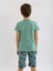 Erkek Çocuk Kısa Kollu Kapri %100 Pamuklu Pijama Takımı Trainer 3