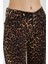 Kadın Leopar Desenli Yüksel Bel Geniş Paça Palazzo Pantolon 2