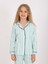 Kız Çocuk Uzun Kollu Düğmeli Pijama Takımı Stay Focused Mint 1