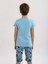 Erkek Çocuk Kısa Kollu Kapri %100 Pamuklu Pijama Takımı Trainer 3