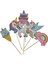 Unicorn Temalı Karton Pasta Süsü 5