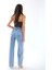 Kadın Yüksel Bel Bol Paça Açık Denim Pantolon 5