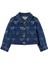 Çocuklar Için Denim Kemer Desenli Ceket 1