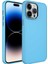 iPhone 13 Pro Uyumlu Metal Çerçeve ve Buton Tasarımlı Silikon Rntc Luna Kapak-Sierra Mavi 1