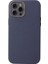 Apple iPhone 12 Pro Uyumlu Rntc Leathersafe Wireless Kapak-Lacivert 1