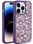 Apple iPhone 14 Pro Uyumlu Parlak Taşlı Tasarım Rntc Linea Kapak-Mor 3