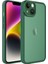Apple iPhone 14 Plus Uyumlu Kamera Korumalı Transparan Rntc Post Kapak-Koyu Yeşil 1