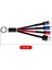 Işıklı anahtarlık model 3 ın 1 usb çıkışlı mikro,type-c ve ıphone uyumlu şarj kablosu ( lisinya ) 5
