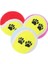 3lü Renkli Desenli Tenis Topu Kedi Köpek Oyuncağı ( Lisinya ) 1