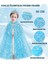 Karlar Ülkesi Elsa Frozen Mavi Pelerin – 80 cm Kar Desenli Çocuk Pelerini ( Taç Hariç ) 1