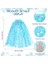 Karlar Ülkesi Elsa Frozen Mavi Pelerin – 80 cm Kar Desenli Çocuk Pelerini ( Taç Hariç ) 2