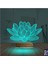 Kirppi 3D Lamba Lotus Çiçek Yoga Masa Gece Lambası 3
