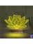 Kirppi 3D Lamba Lotus Çiçek Yoga Masa Gece Lambası 5